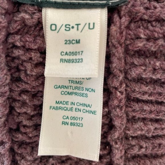 Roots Canada Chunky Stretch Knit Purple Winter Headband - Picture 4 of 7